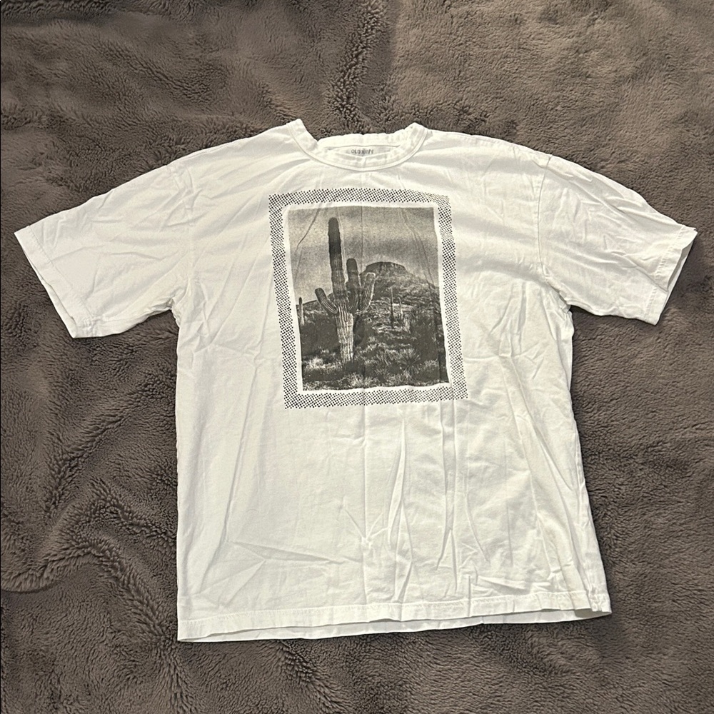Old Navy White Cactus Graphic Tee